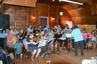 Blue Skies Fiddle Orchestra perfoms at St Margaret's Hall in PEI